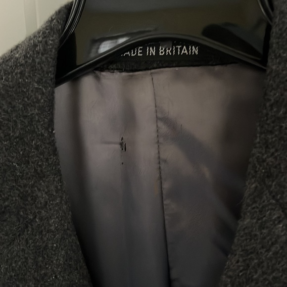 Price Firm!! Vintage Men’s Long 100% Cashmere Charcoal Gray 3 Button Coat. 44 XL - Picture 10 of 10